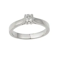 Guldring i 18 kt med 0,15 Carat naturlig diamant
