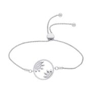 Armbånd i hvidguld 14 kt med 0,37 carat naturlige diamanter
