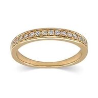Alliancering i 18 kt guld med naturlige diamanter