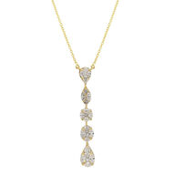 Halskæde 14 kt, guld med 0,83 carat naturlige diamanter