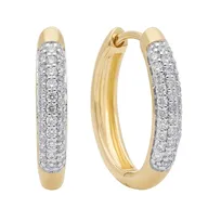 Ellipse Creoler fremstillet i 14 kt guld