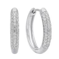 Ellipse Creoler fremstillet i 14 kt hvidguld