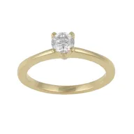 Ring i 14 kt guld med 0,52 carat naturlig diamant
