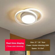 2 stk. Loftlampe LED Circle design Hvid 32W