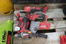 4 stk. elværktøj MILWAUKEE 