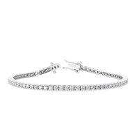 Hvidguld Tennisarmbånd 2,05  carat i 14 kt