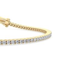Smukt Tennis armbånd med  2 carat  labgrown diamanter i 14 kt guld