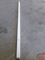 6,65 m fod liste, antik look, hvid