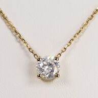 Diamanthalskæde med 1,02 ct. NATURLIG diamant i 14K guld.