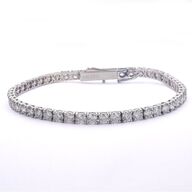 7,28 ct. naturlig diamant tennisarmbånd. GWLAB