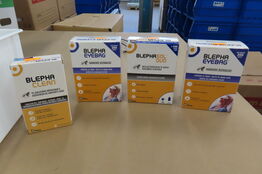 Linsevæske samt øjenmasker BLEPHA