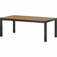 Canberra udtrækshavebord 100x 205/275 cm. Teak look nonwood 