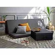 Sleepy lux foldemadras Antracit 200x180x12 cm
