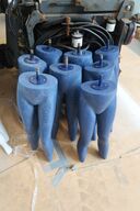 Mannequin dukker, blå underkroppe
