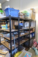 3 stk. lagerreoler med div. Festilbehør m.m.