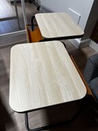 2 stk. Sideborde, antracit/birketræsmønstret mørkegul  - IKEA