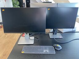 2 stk skærme DELL U2719D/U2715H, tastatur & mus
