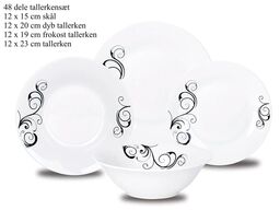 48 dele tallerkensæt.