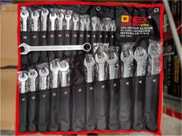 Ringgaffelnøglesæt med 25 stk.