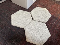 Fibrotech Hexagon Træbeton HVID 72stk