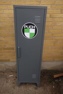 Stålskab (ubrugt) 127x38x38 m. 2 hylder (PUCH)