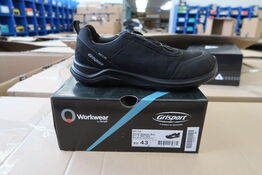 1 Par O workwear | Sikkerhedssko | Sort | 43 Model nr: 526516