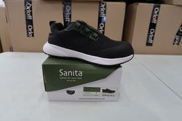 1 Par Sanita | Prenit sikkerhedssko | Sort/hvid | 40 Model nr: 1666836