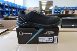 1 Par O workwear | Sikkerhedssko | Sort | 43 Model nr: 526516