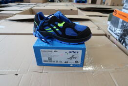 1 Par Atlas | Sko, FLASH 4000 ESD W10 | Sort/blå/neon gul | 42 Model nr: 1464269