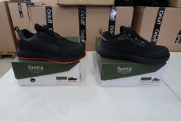 2 Par Sanita | Zirkon sikkerhedssko | Sort | 47 Model nr: 1666827