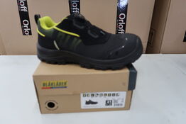 1 Par Blåkläder | Storm sikkerhedssko | Sort/neon gul | 41 Model nr: 1756931