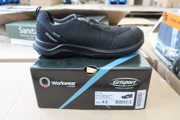 1 Par O workwear | Sikkerhedssko | Sort | 43 Model nr: 526516