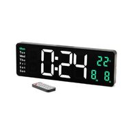 4 stk. stort digitalt ur, 39x13x3 cm m. remote(ubrugt)