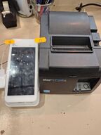 Kortterminal og bonprinter