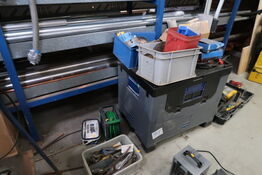 Div. Værktøj, kabeltromle samt opbevaringskasse