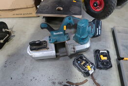 Akku båndsav MAKITA DPB182 med 3 stk. batterier