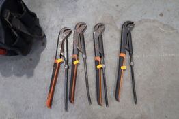 4 stk. rørtænger BAHCO