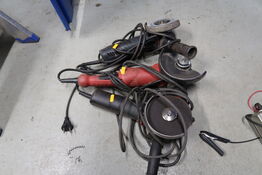 3 stk. vinkelslibere METABO, MILWAUKEE