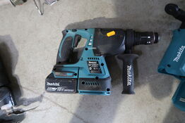 Akku borehammer MAKITA DHR243 med batteri og støvopsamler