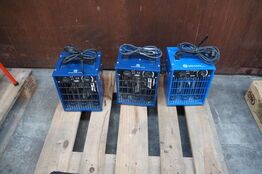 3 stk. Varmeblæsere 