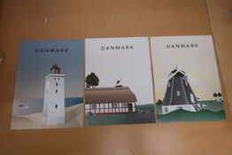 200 pakker plakater Danmark - 3 stk. pr. pakke