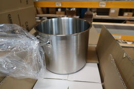 4 stk. Gryde høj 9 ltr diam 240 mm til induktion, el og gas