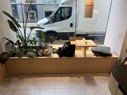 Displaystand/slængemøbel inkl. planter 267x83x48cm