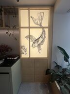 Træsystem inkl. planter og indhold i skab