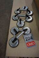 3 stk Glasløfter  3-sugekopper  