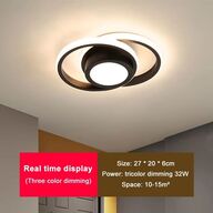 2 stk. Loftlampe LED Circle design Sort 32W