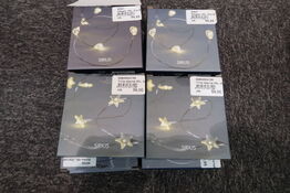 12 pk. rille Stjerne 40 LED, 3,9 m, Sølv