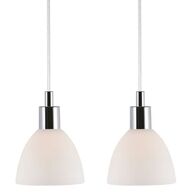 Nordlux pendelsæt Ray krom/opal Ø12 cm
