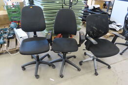 3 stk. Kontorstole
