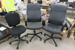 3 stk. Kontorstole